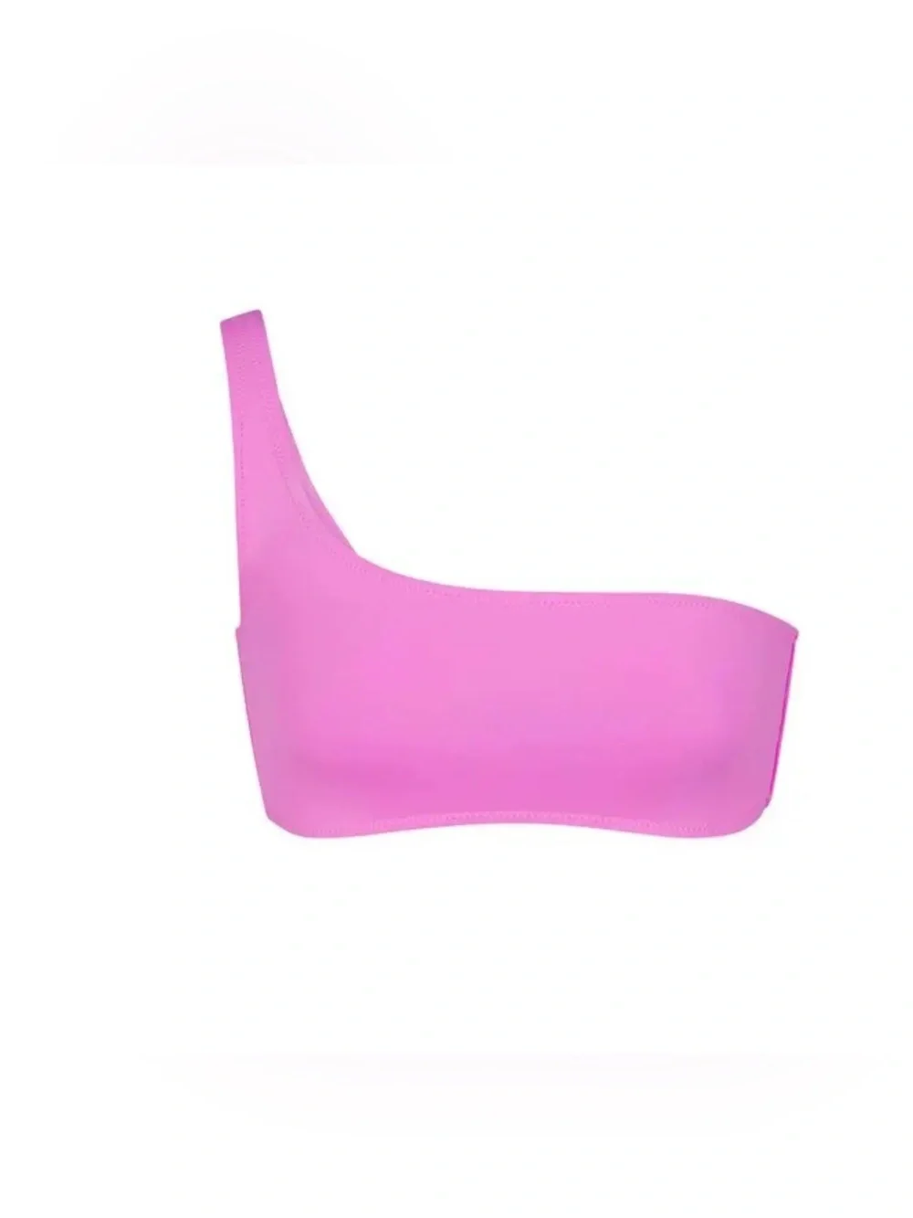 ✨ SKIMS Signature Swim One Shoulder Bikini Top – Neon Orchid – S – NWT✨